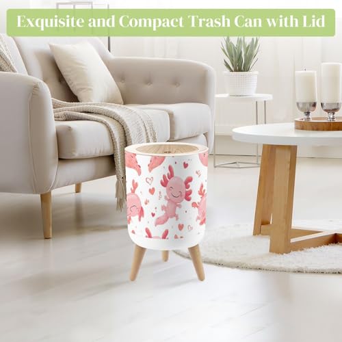 Caneca de basura pequeña con tapa y patas 7L miniatura 2
