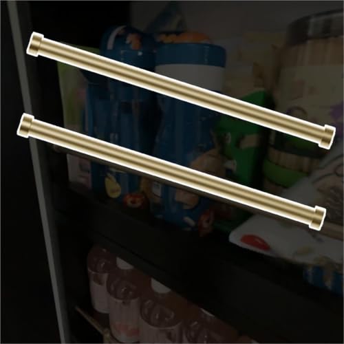 Rails anti-basculement étagères en aluminium or 65 cm x2 - 2