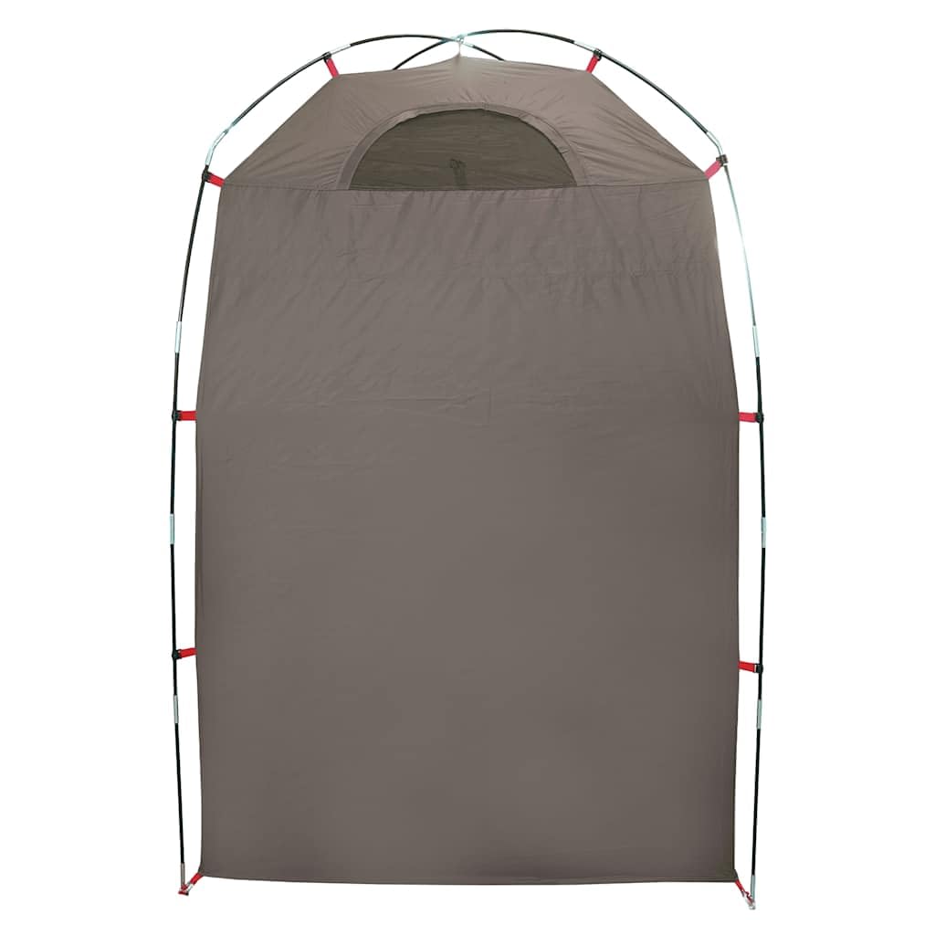 Tente de Douche de Camping Cabine de Change Portative et Vestiaire Mobile pour Extérieur Tente de Toilette en Polyester Marron 140 x 140 x 213 cm avec Sac de Transport