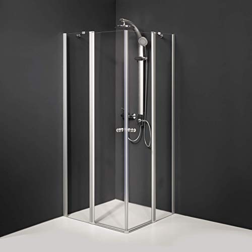 Duschkabine/Duschabtrennung Dusbad Vital 5 Eckeinstieg Pendeltür an Festteil 4 teilig ESG 5mm Made in Germany Cover