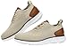 SVNKE Men's Fashion Dress Shoes Casual Oxfords Sneakers Business Breeze Tennis Comfortable Breathable Lightweight Walking Khaki 10.5