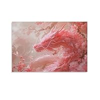 Amazon.co.jp: 絵画 ピンクドラゴン アートパネル ポスター 超リアルな