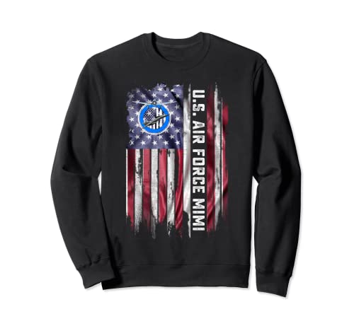 Vintage USA American Flag Orgulloso Veterano de la Fuerza Aérea Mimi Divertido Sudadera