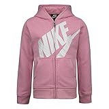 Nike Children's Apparel Girls' Little Full-Zip Hoodie, Pink Heather, 4