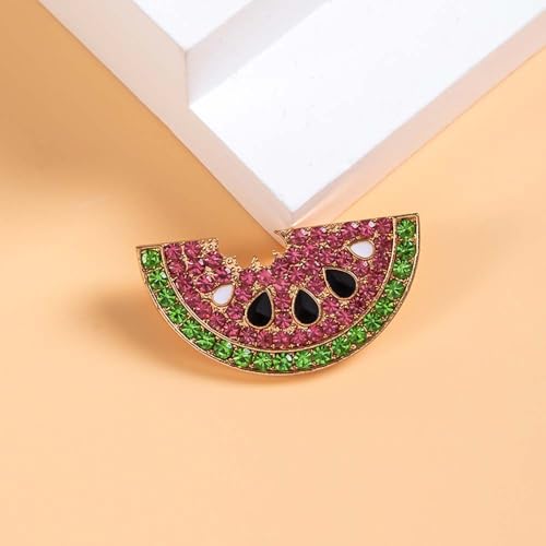 Image of BeeGift Rhinestone Fruit Brooch Pin for Women Girls,Lemon /Pomegranate /Watermelon /Banana /Strawberry /Pineapple Fruit Brooch Cute Fruit Lapel Pin Jewelry Gift for Women