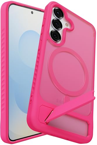 BNAAGO Samsung Galaxy S25 Ultra�p���C�P�[�X �L�b�N�X�^���h�t�� Mag-Safe�Ή� �X���� �ϏՌ� ����~�� ������ �}�b�g �g�ѓd�b�J�o�[�A�C���r�W�u���X�^���h�����A�z�b�g�s���N