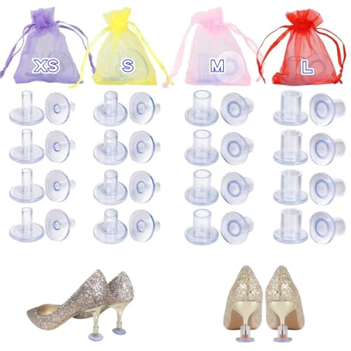 16 Pairs Clear High Heel Stoppers for Women