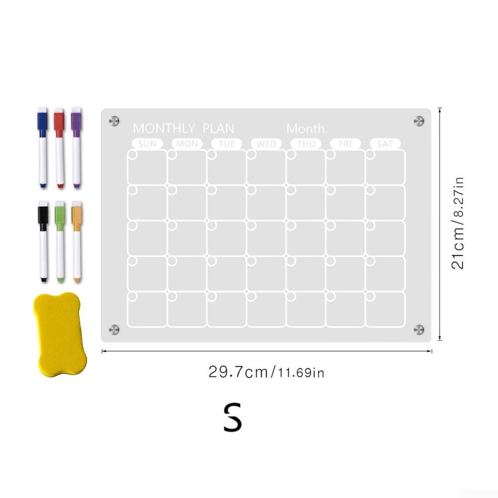 Tablero planificador acrílico con imanes fuertes para organización cocina oficina