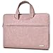 TECOOL Funda Portatil 15-15,6 Pulgadas, Funda Ordenador Portatil Cuero Maletín Impermeable Bolsa Protectora Asa para MacBook Pro 15/16, Acer Aspire 5/7, ASUS/DELL/HP/Lenovo/Huawei/Surface - Rosado