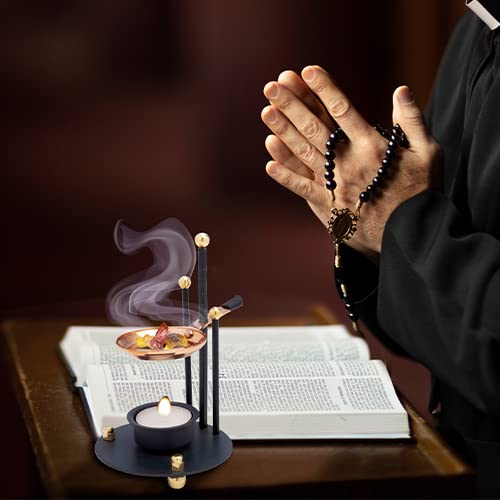 Resin Incense Burner With Tealight (Included), Adjustable Height 6.3 Inch #TOP3