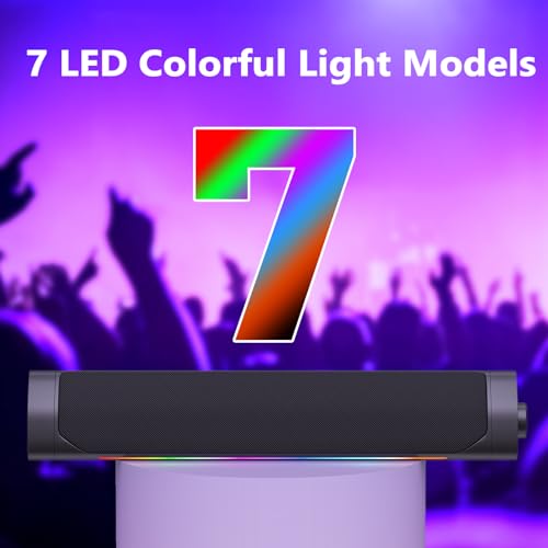 Lxtnfu Usb Computer Speakers For Desktop Pc,Bluetooth Pc Speakers With Headphone Output,2 Ways Connect Usb Powered Wired Speakers For Windows,Linux,Mac Air/Pro Phones thumb #3
