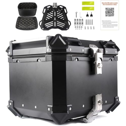 Boîte de rangement arrière de moto étanche résolvant le stockage du casque