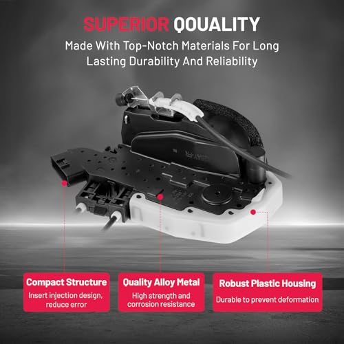 Image of SYERAL Door Latch Lock Actuator Front Right Driver Side Compatible with Nissan Juke 2011-2017 Replaces 80500-1KM1A 805001KM1A 80500-1KM0A 805001KM0A