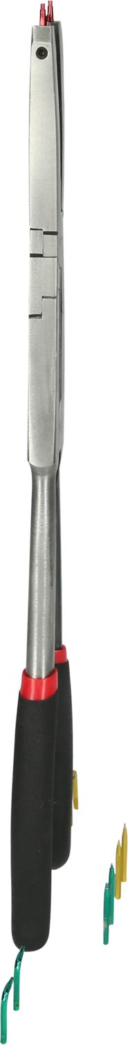 KS TOOLS 500.7035 - Pince à Circlips Extérieurs - Double Articulation - Avec Pointes Interchangeables - L. 345 mm