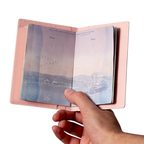 Eccolo Passport Cover Case - Premium Faux Leather, Checkered Design, 5.5x4 inches, Lightweight Travel Essential with Boarding Pass Holder Flap - Chic & Stylish Gift for Travelers3