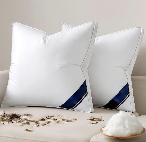 Set of 2 18x18 Feather Down Pillow Inserts with Gusset NF86705