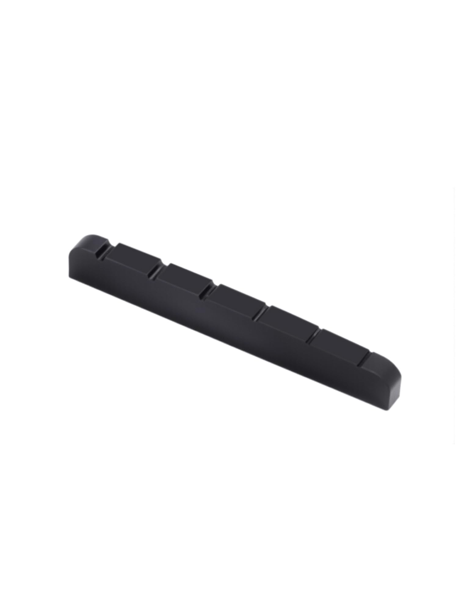 Sillet de guitare à 6 cordes en os de bovin noir pré-fendu, fond plat, 42 mm x 6 mm x 3 mm, compatible avec Stratocaster, Tele, Telecaster, pièces de rechange pour guitare électrique de style