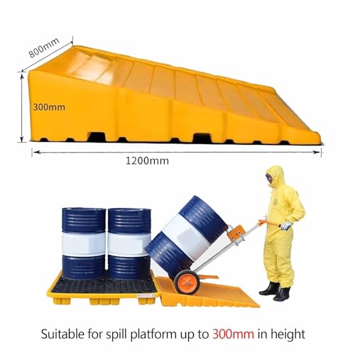 Wytrzymała paleta zatrzymująca zalanie, przemysłowe tworzywo sztuczne z odpływem - kompatybilna z wózkiem widłowym taca na rozlanie do garażu, kuchni, piwnicy i przechowywania, szczelna konstrukcja