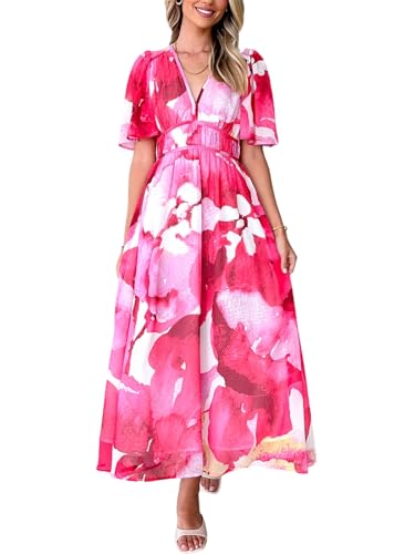 Image of Flessibili Womens Summer Floral Maxi Dress Wedding Guest Party Long Dresses 2026