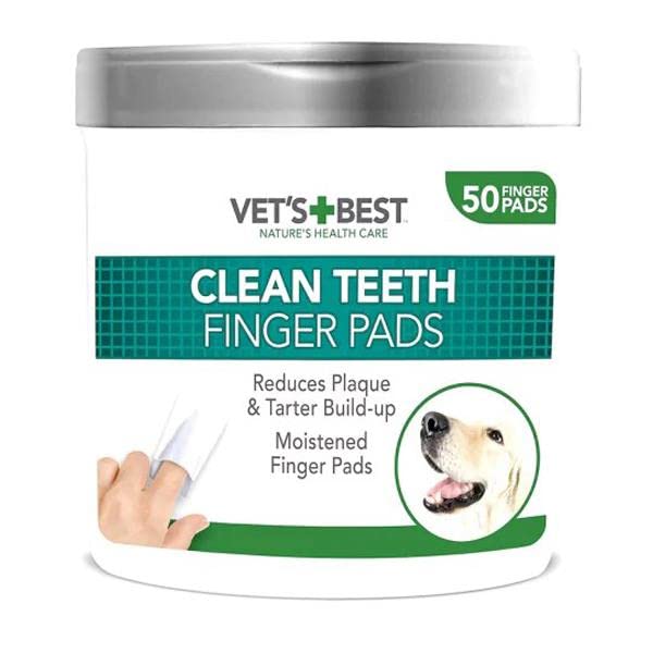 VET'S BEST Köpekler için Diş Temizleme Parmak Pedi 50li