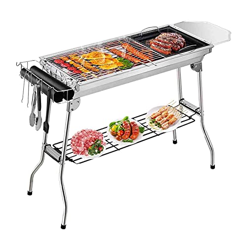 Barbecue en acier inoxydable pliant portable grillade camping rando