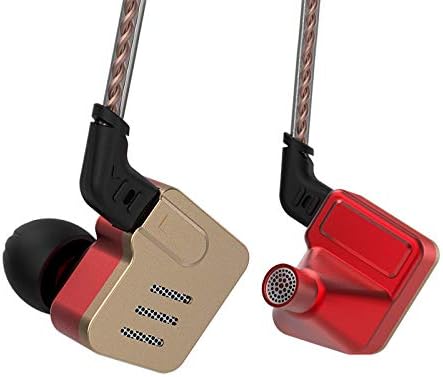 KZ BA10 Auricolari in Metallo 5BA Balanced Armature Driver HIFI Bass Cuffie  In Ear Monitor Sport Cuffie Noise Cancelling Auricolari (senza MIC, Rosso)  : Amazon.it: Elettronica