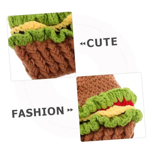 Gorro de hamburguesa para evitar el frio de forma divertida en invierno 3