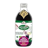 Aronialand Bio Aronia Direktsaft 500ml extra hochkonzentriert | Erntefrischer Aroniasaft frei von Zucker und künstlichen Zusatzstoffen | 100% Direktsaft, enthält viele Vitamine, Eisen und Folsäure