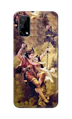 Image of Printed Hard Back Cover for Realme Narzo 30 Pro 5G Back Cover (Radha Krishna Love -J1) -190724(EA)