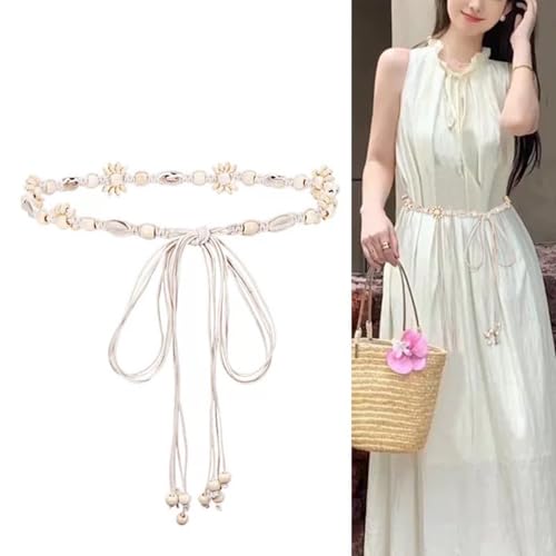 Fashion Braided Waist Belt with Ethnic Wooden Beads and Vintage Tassels for Women and Girls2