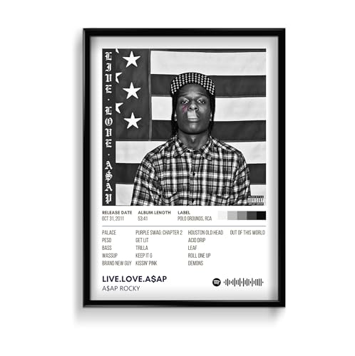 Image of A$AP Rocky Music Poster 13x19 Inch Unframed | 300 GSM Matte Board Paper with Peel & Stick Tape Included | Rap Hip Hop Wall Art | Posters for Wall | Home Decor | Wall Decor Items | Room Decoration Items
