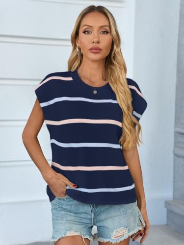 Image of GREAIDEA Womens Sweater Vest Cap Sleeve Business Casual Tops Work Shirts