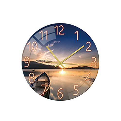 Btruely Leise Funk Wanduhr Funkuhr modernes Design Wanduhr Lautlos für Wohnzimmer, Büro, Küche und Schlafzimmer (C) Cover
