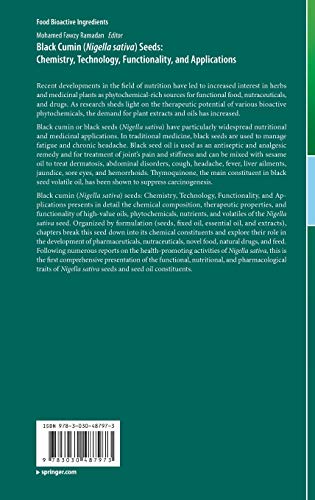 image for Springer Black cumin (Nigella sativa) seeds: Chemistry, Technology, Fu