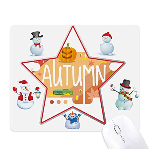 Tapis de souris Noël souris motif automne et étoile pour ordinateur