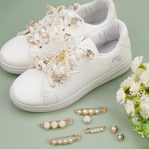 114PCS Clip-On Sneaker Decoration Charm Set, Pearl & Rhinestone Sneaker Fashion Accessories, DIY Shoe Decorations with Bows, Pins, Pendants, Shoe Jewelry for Laces, Hats, Bags, Socks, Clothes2