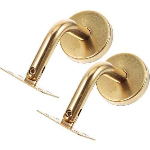 Soportes para pasamanos resistentes al óxido y estables Zerodeko de acero dorado para escaleras