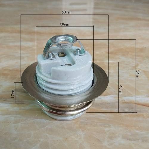 E27 KR/CE certification full thread socket lamp holder with m10 bracket resistantce to high temperature screw lock - (Color: CE approval; Base Type: 4 pieces)