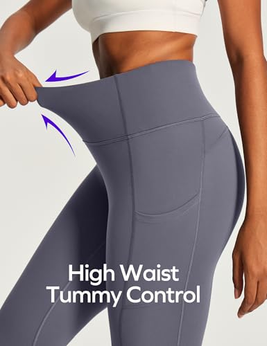Image of Ewedoos Capri Leggings for Women High Waisted Yoga Pants with Pockets for Women Tummy Control Workout Leggings Yoga Capris