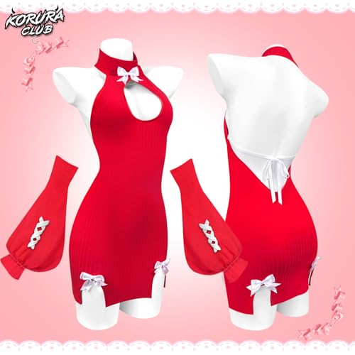 Hollow Out Sweater Dress Cosplay Lingerie Set for Bold Roleplay Looks - Image 2
