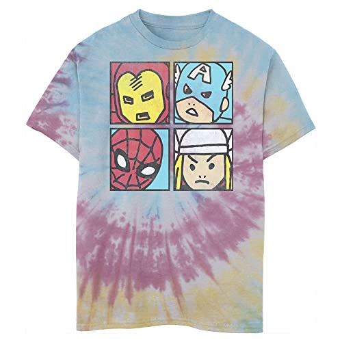 T-shirt Marvel pour garçon modèle Kids Universe Pop Squares à manches courtes