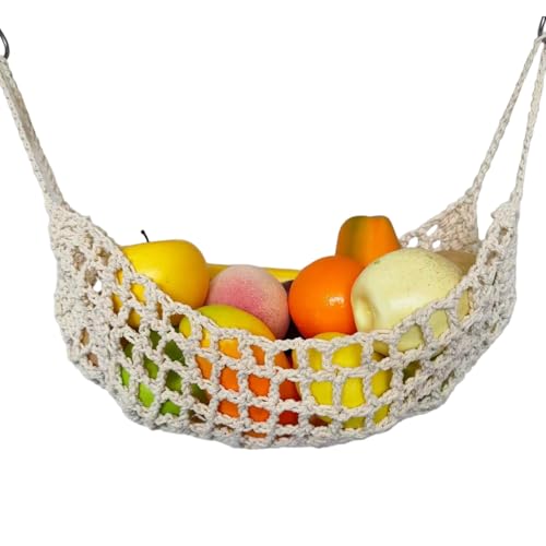 Hbbgdiy Hohlhänge -Obst -Hängemattenkorb mit Haken, Bananen -Hängematte unter Schranklager für Küche, Boot, Wohnmobil- und Pantry -Organisation