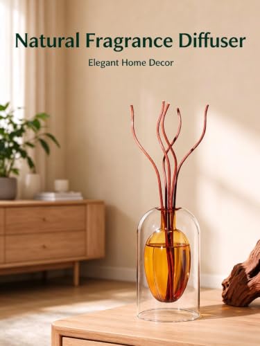 ChayWillow Star-Fruit Shaped Double-Layer Glass Reed Diffuser Vase - image 7