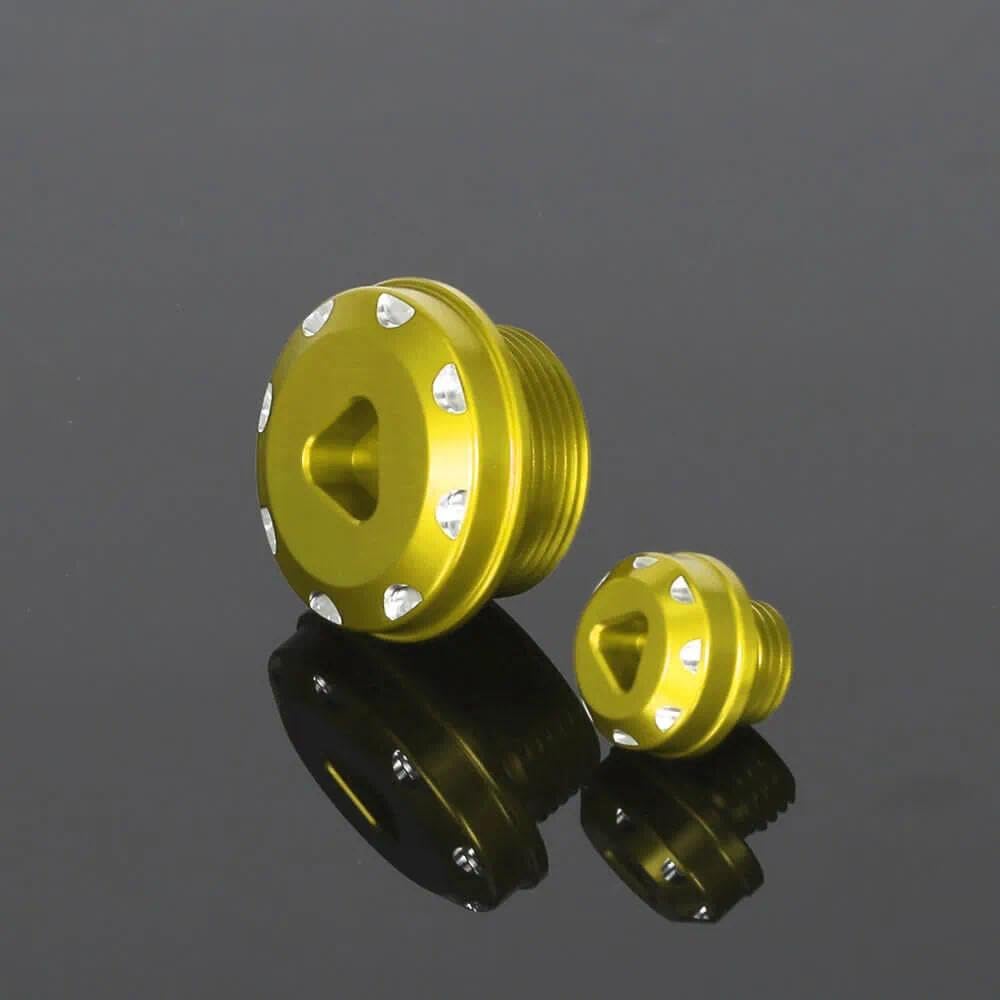 CNC Kurbelgehäusedeckelstopfen, kompatibel mit MSX 125/SF Grom 125 2017-2023 DAX 125 2022-2023 CT 125 2021-2023 Motorradzubehör Kurbelgehäuse Lochpfugungs Schraube (Gold)