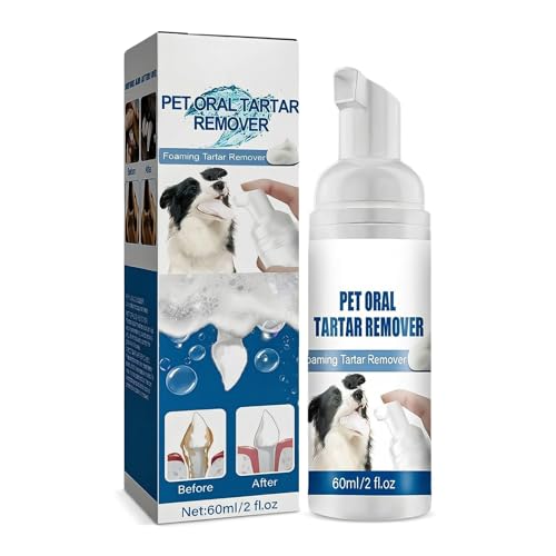Dog Dental Foaming Care Spray Dogs Teeth Oral Care Cleaning Spray Pet Foaming Clean Teeth for Pet Cats and Dogs Reduce Plaque & Tartar Support Clean & Teeth and Aid in Daily Oral Use - 2 fl. oz
