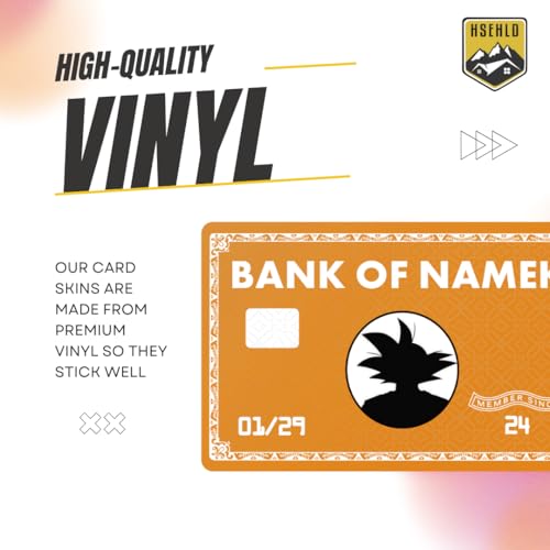 Goku Anime Credit Card Skin with Chip in Blue/Orange - Credit Card Sticker for use as a Credit Card Skin & Debit Card Skin, DBZ, Funny, Anime, Decal4
