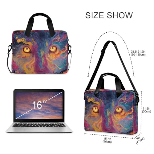 Funda para portátil Lobo cósmico 13-15.6 pulg miniatura 4