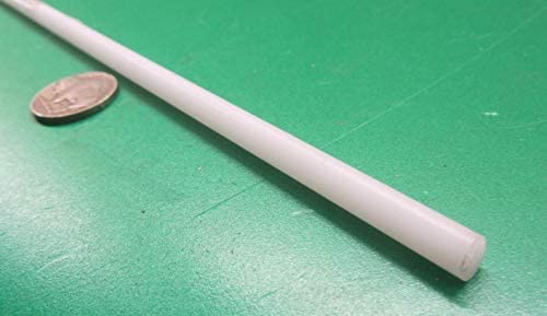 Miniatura 2 de Varilla redonda de acetato natural POM Delrin 0.250 pulgadas (14 pulgadas) de diámetro x 4 pies de longitud, 8 piezas de 32 pies en total