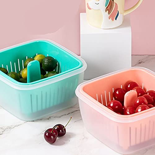 Scatole per il pranzo, scatole per l'imballaggio degli alimenti, contenitori per alimenti Scatola per conservare il frigorifero in plastica con cestello di scarico per la famiglia, può essere utiliz
