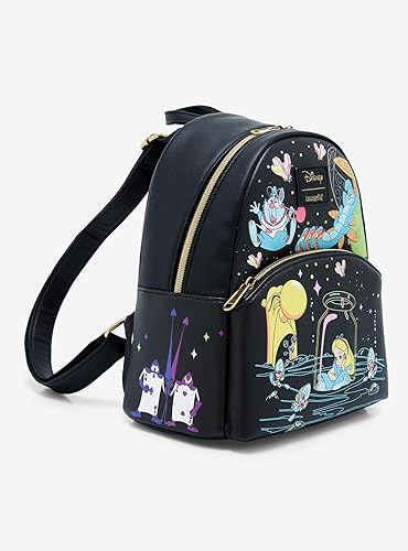 Loungefly Disney Alice In Wonderland Glow-In-The-Dark Characters Mini Backpack MULTI2
